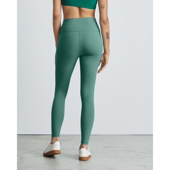 New Everlane Perform 24/7 Green Leggings High Waist Stretch Pull On Ankle Sz XS - Picture 2 of 6